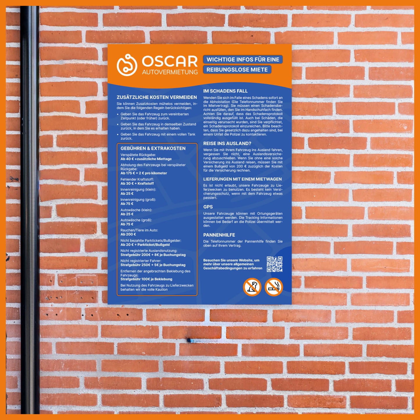 Schild „Gebühren vermeiden“ – A3