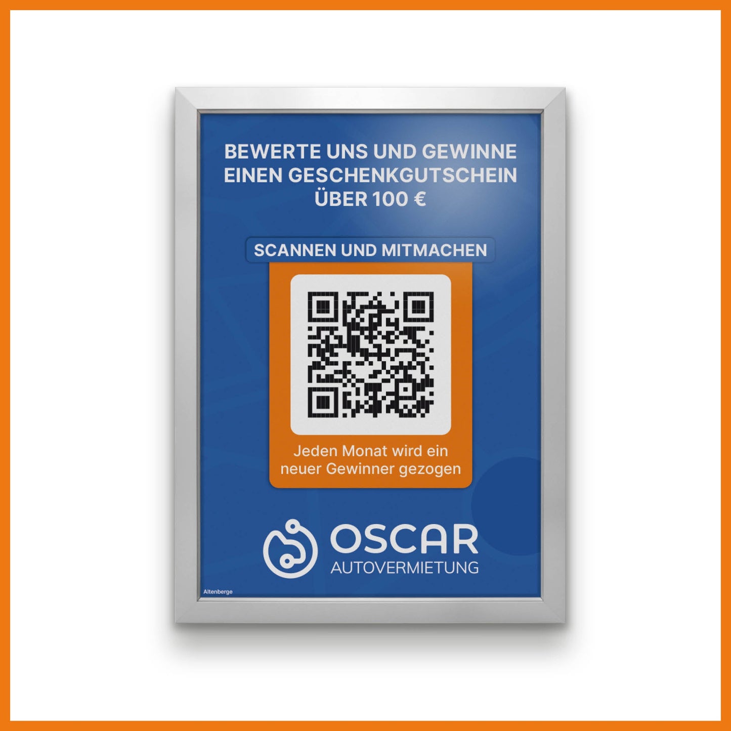 Bewertungsboard mit QR-Code