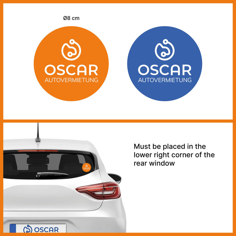 Oscar-Aufkleber rund (5 Stück)