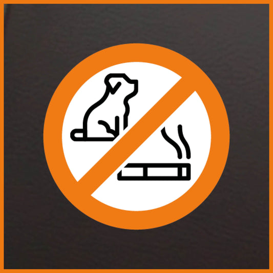 Aufkleber „Rauchen & Tiere verboten“ (5 Stück)