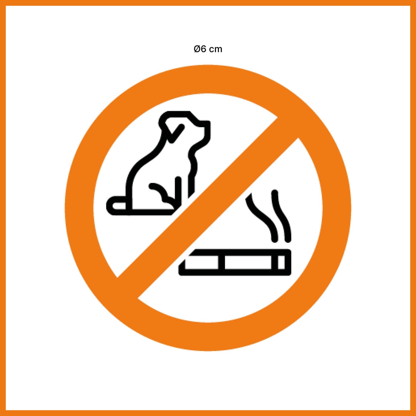 Aufkleber „Rauchen & Tiere verboten“ (5 Stück)